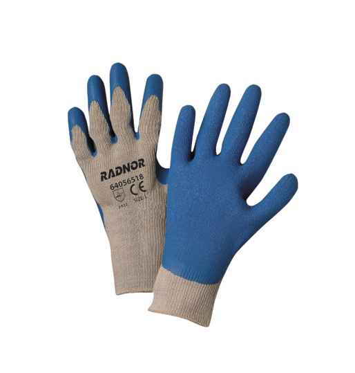Radnor Blue Latex Palm Econ Strong Knit Glove Small - Gloves